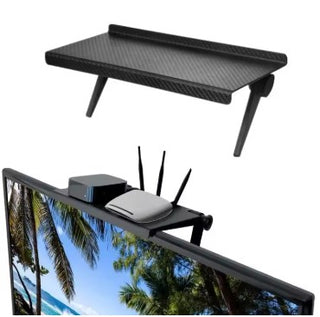 Hylle til oppbevaring på skjerm eller tv