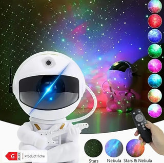 Astronaut Projektor Lampe Sittende med Stjerne