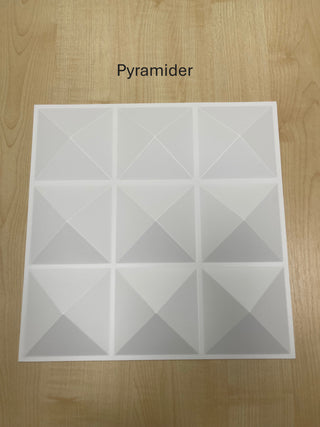 3D veggplater for gamingrom & Studio (6-pack)